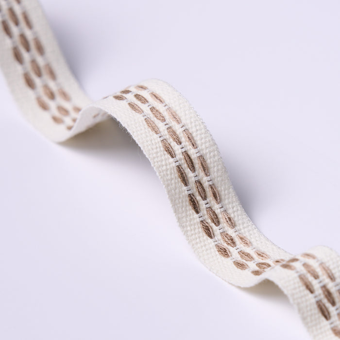 Schumacher Portola Tape Narrow Indoor/Outdoor Flax Trim 85181