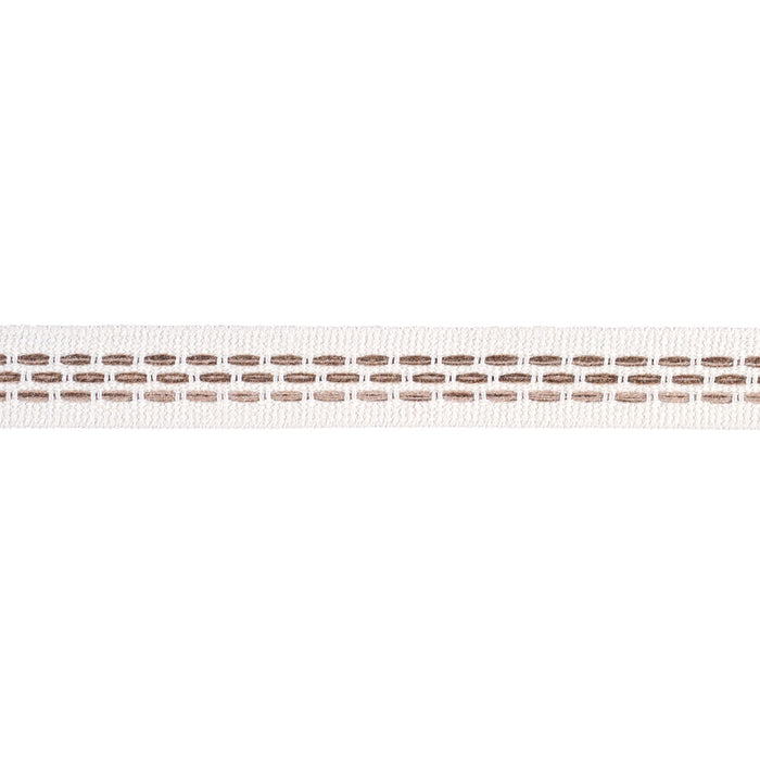 Schumacher Portola Tape Narrow Indoor/Outdoor Flax Trim Sample 85181