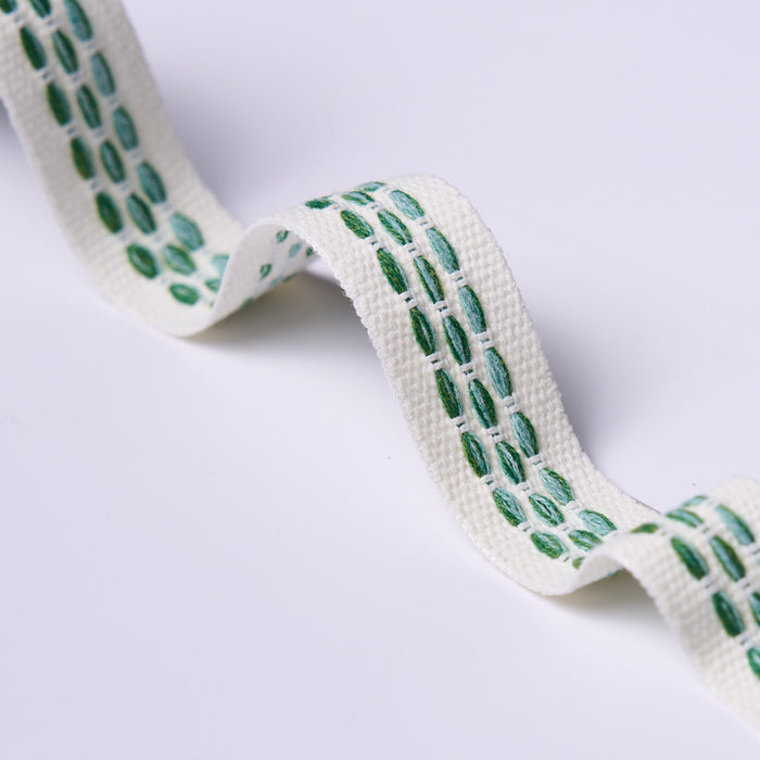 Schumacher Portola Tape Narrow Indoor/Outdoor Green Trim 85182