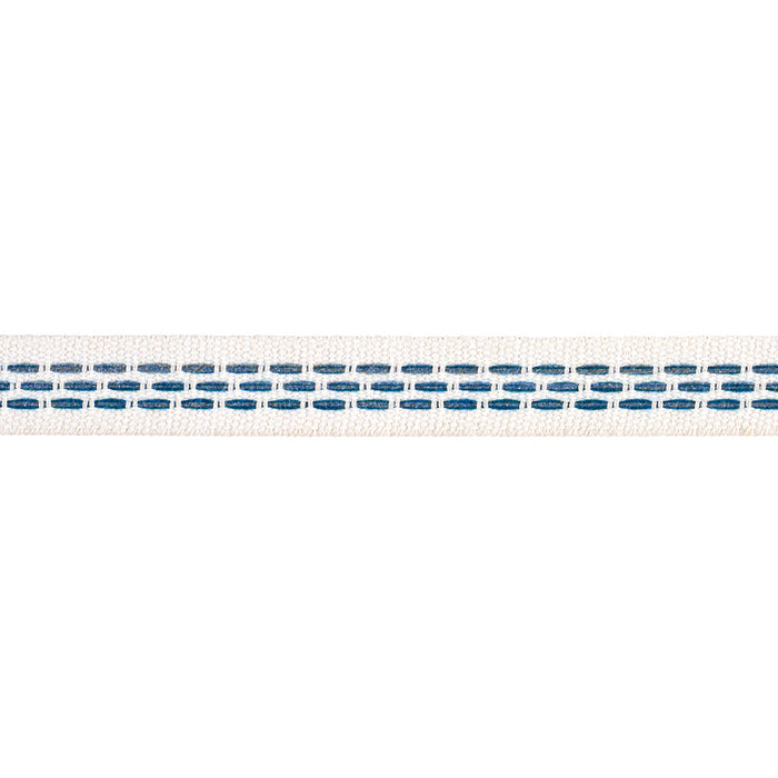 Schumacher Portola Tape Narrow Indoor/Outdoor Slate Trim Sample 85184