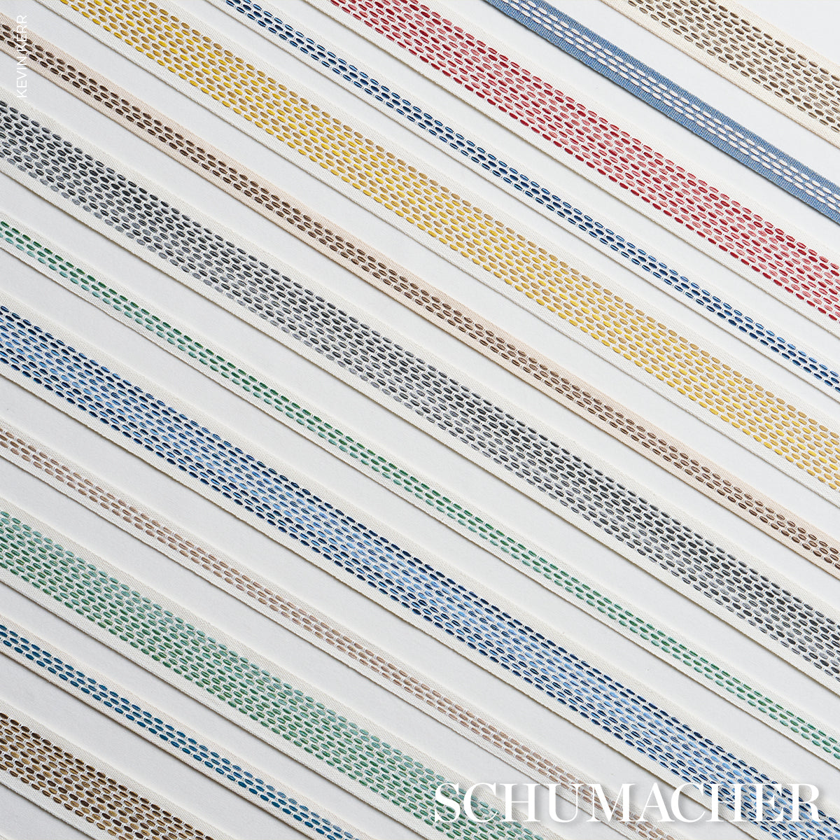 Schumacher Portola Tape Narrow Indoor/Outdoor Pebble Trim 85185