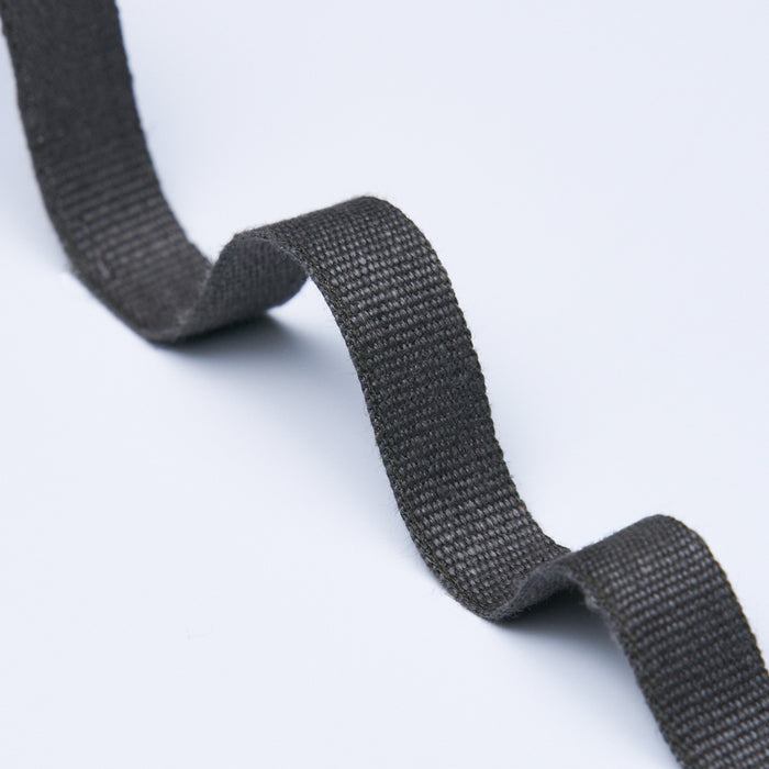 Schumacher Mathias Linen Tape Narrow Charcoal Trim Sample 85240