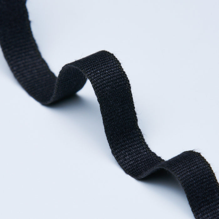 Schumacher Mathias Linen Tape Narrow Black Trim Sample 85242