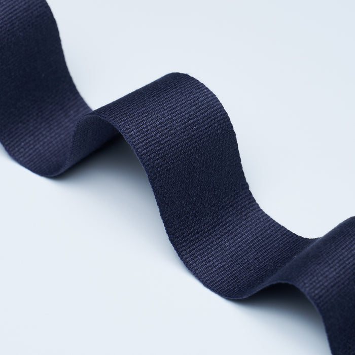 Schumacher Mathias Linen Tape Wide Navy Trim Sample 85251