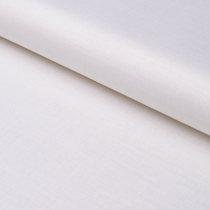 Schumacher Patent Linen White Fabric Sample 85270