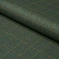 Schumacher Thompson Merino Windowpane Hunter Green Fabric 85290