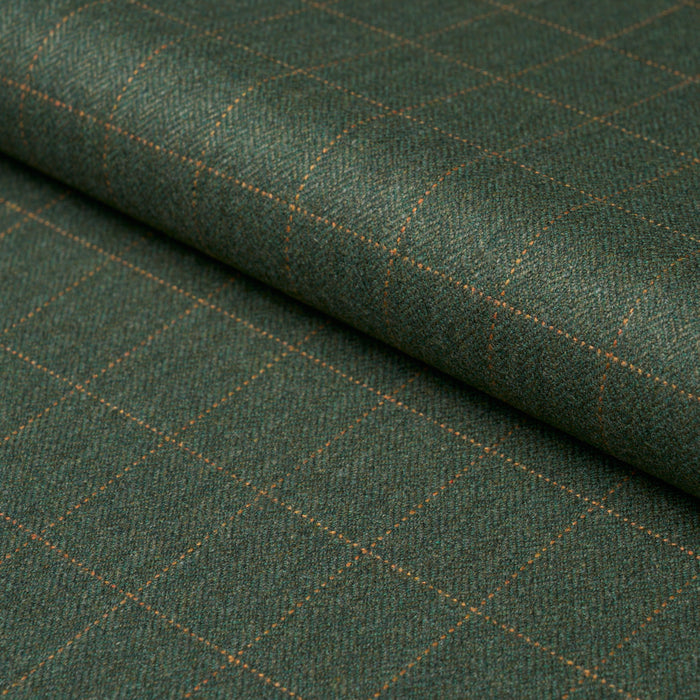 Schumacher Thompson Merino Windowpane Hunter Green Fabric Schumacher 85290