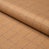 Schumacher Thompson Merino Windowpane Camel Fabric 85291