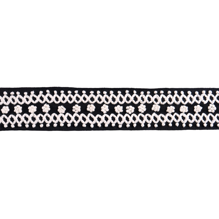 Schumacher Sunnyvale Tape Onyx Trim Sample 85301