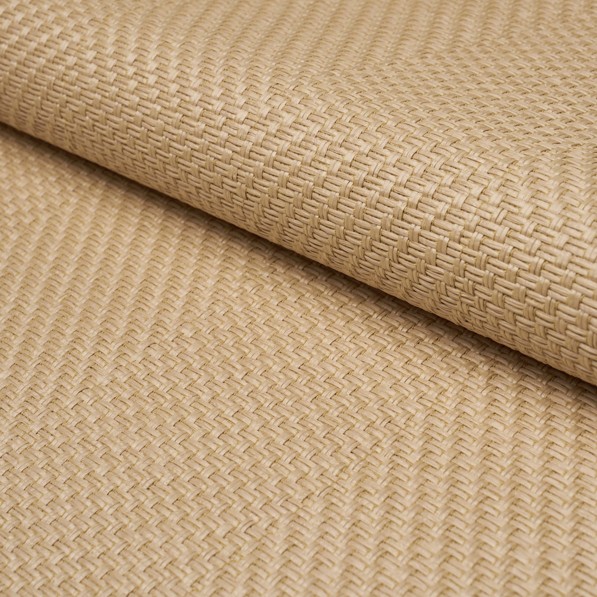 Schumacher Weaved Basketry Natural Fabric Sample 85310
