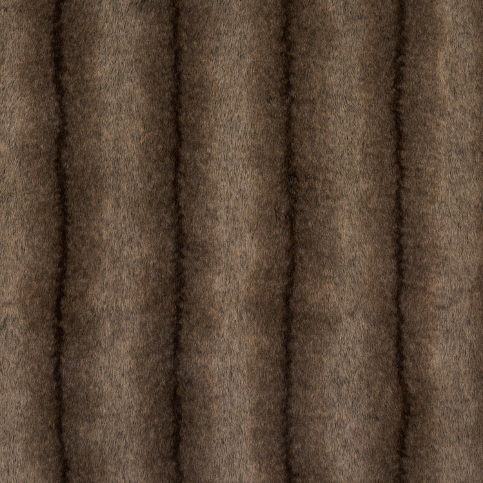 Schumacher Verbier Faux Fur Chocolate Fabric Sample 85340