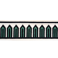 Schumacher Bonaparte Tape Green Trim 85381