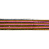 Schumacher Arya Stripe Hand Block Trim Gold Trim 85431