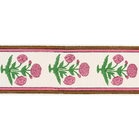 Schumacher Poppy Hand Block Trim Pink Trim 85441