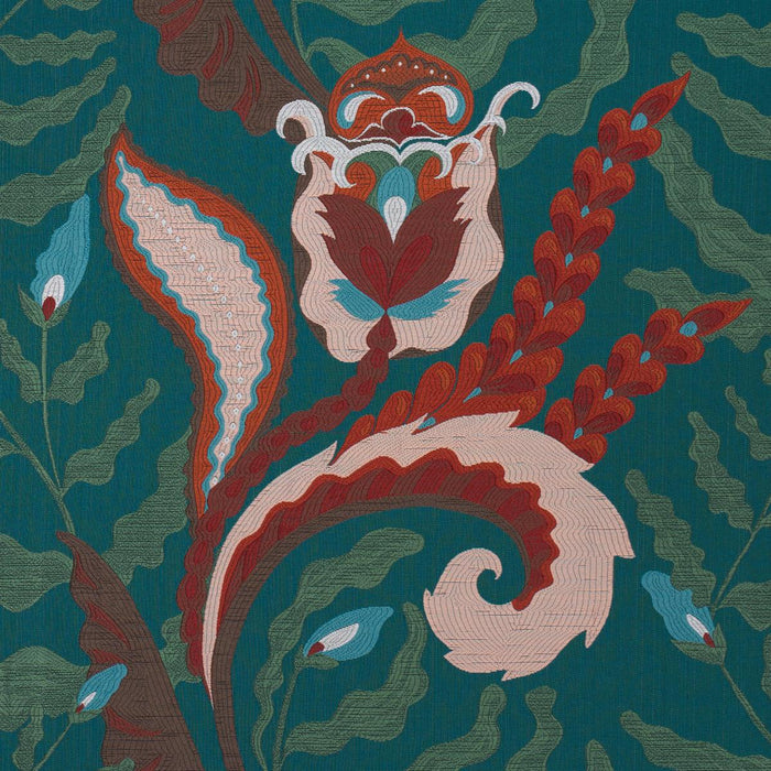 Schumacher Jaipur Fantaisie Turquoise Fabric 85490