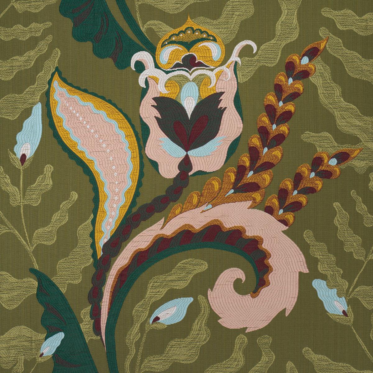 Schumacher Jaipur Fantaisie Moss Fabric 85491