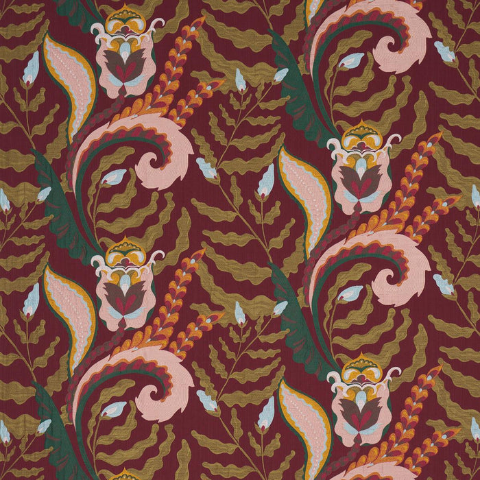 Schumacher Jaipur Fantaisie Aubergine Fabric 85492