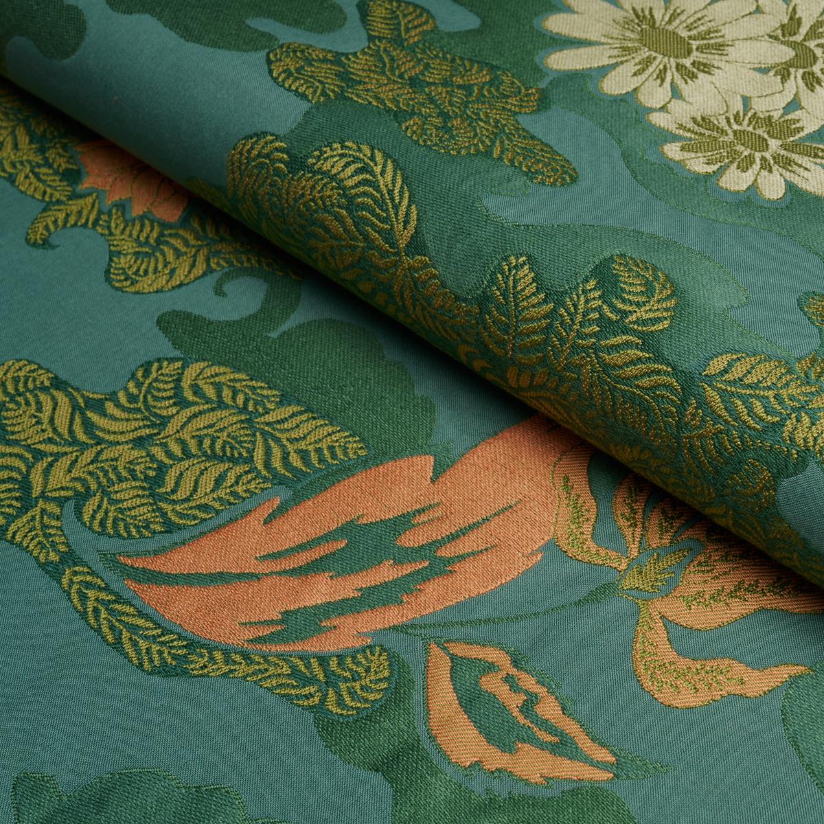 Schumacher Lian Dream Turquoise Fabric 85500