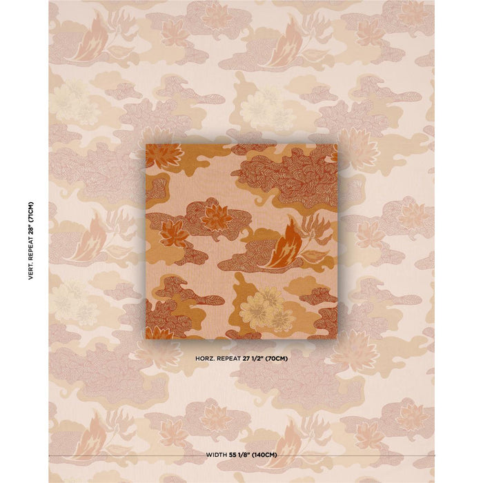 Schumacher Lian Dream Coral Fabric 85501
