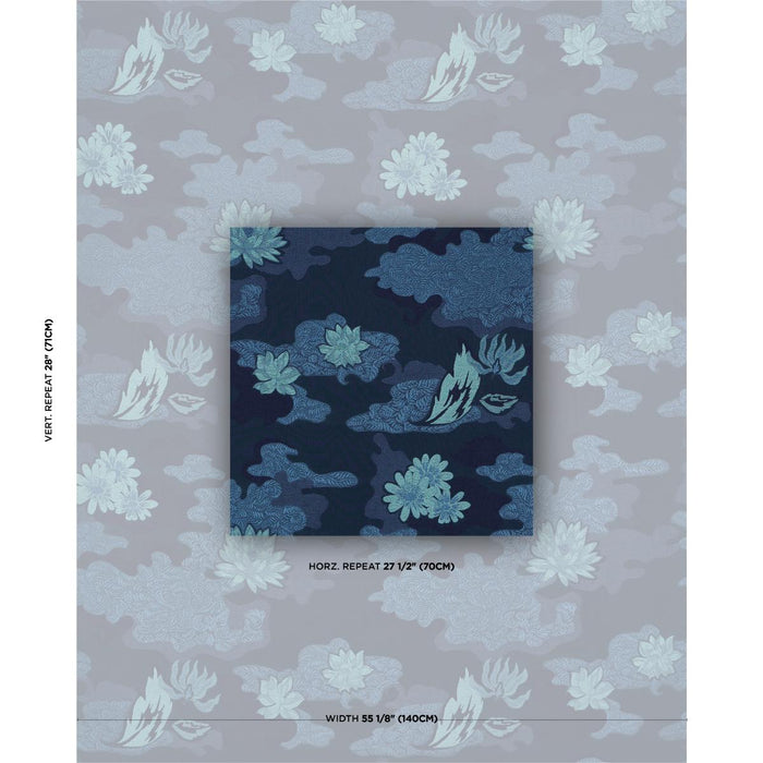 Schumacher Lian Dream Bleu Fabric 85502