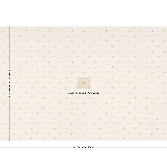 Schumacher Dragonflies Ochre Fabric Schumacher 85530