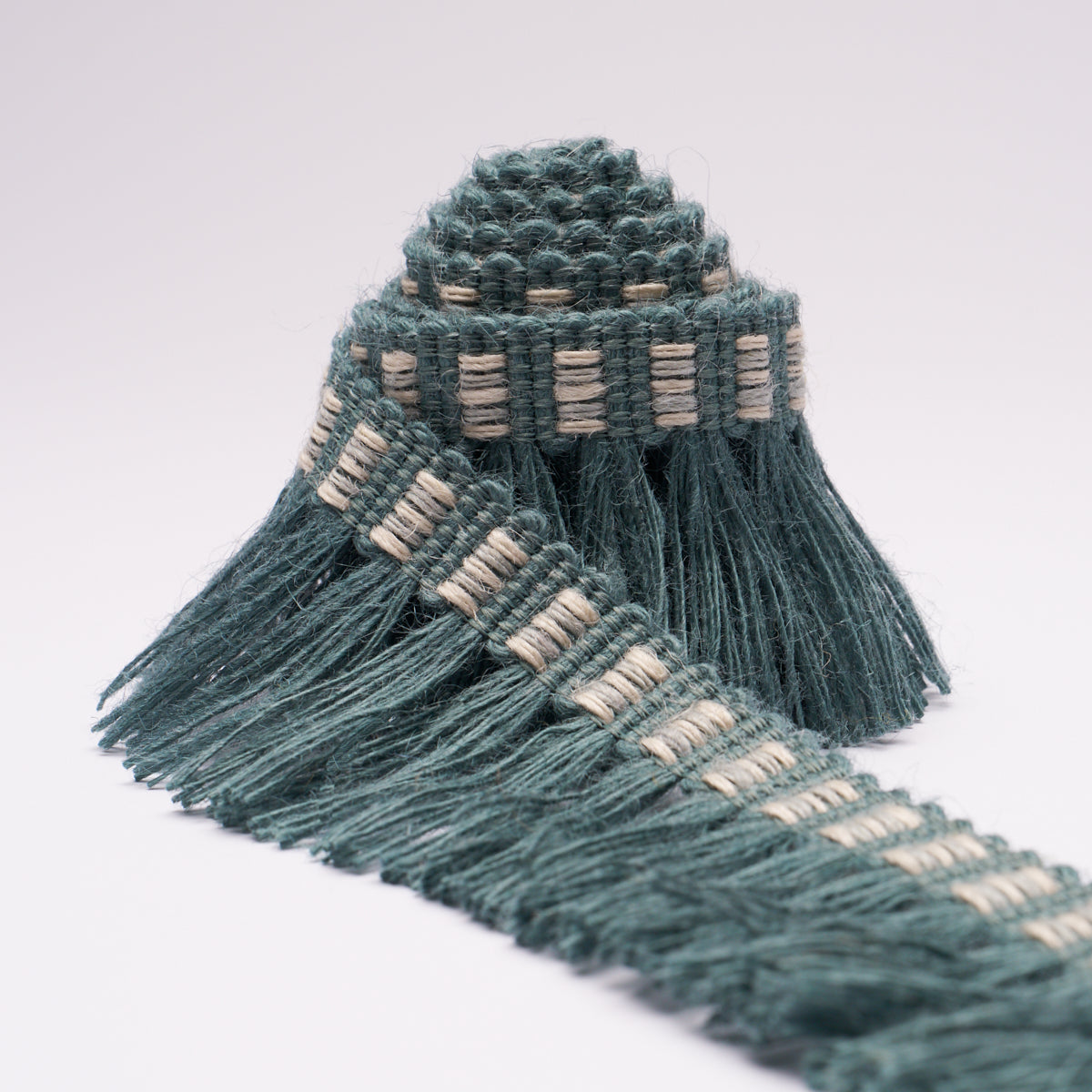 Schumacher Country Fringe Teal Trim Schumacher 85562