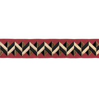 Schumacher Zigzag Moderne Tape Red Trim 85580