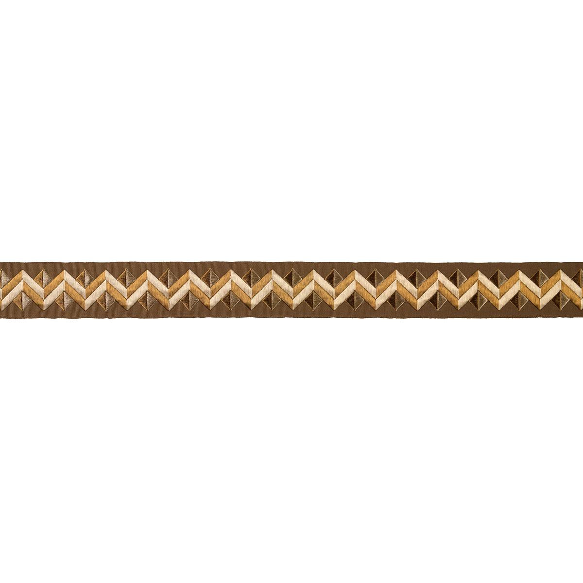 Schumacher Zigzag Moderne Tape Tiger'S Eye Trim Sample 85581