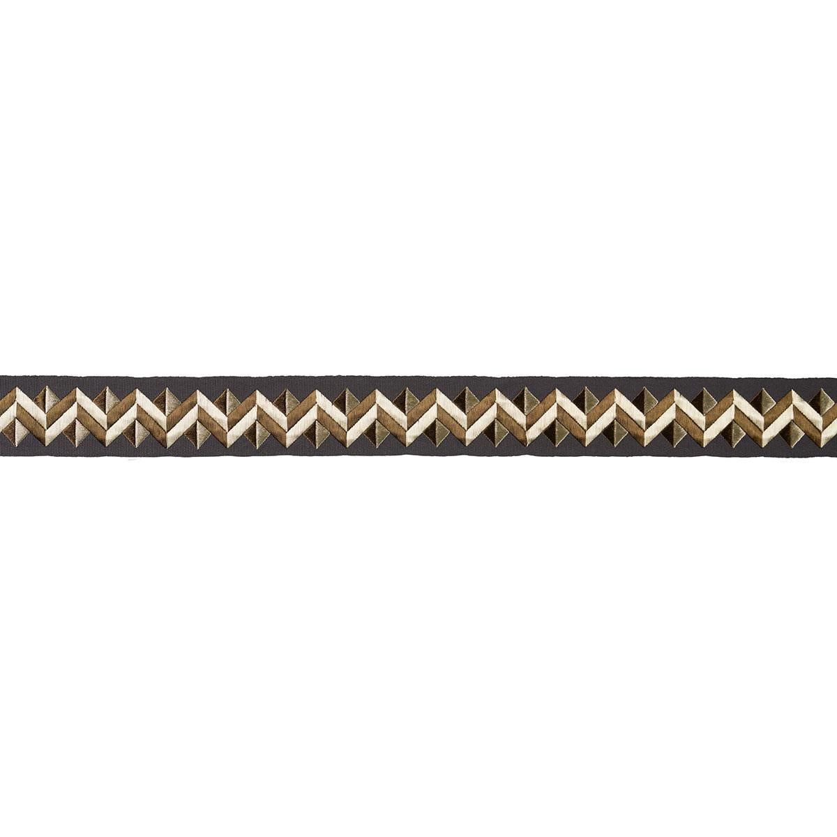 Schumacher Zigzag Moderne Tape Onyx Trim Sample 85582