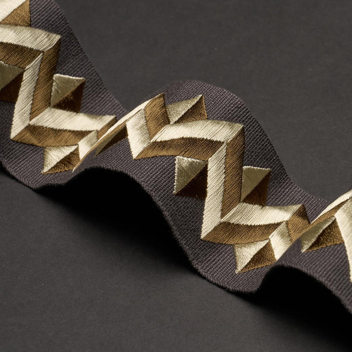 Schumacher Zigzag Moderne Tape Onyx Trim 85582