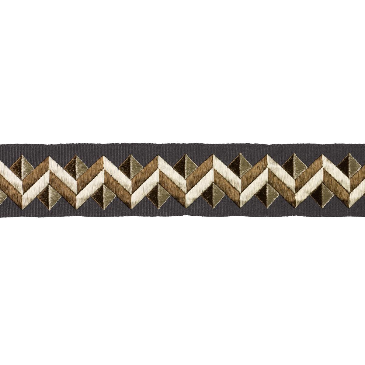 Schumacher Zigzag Moderne Tape Onyx Trim Sample 85582