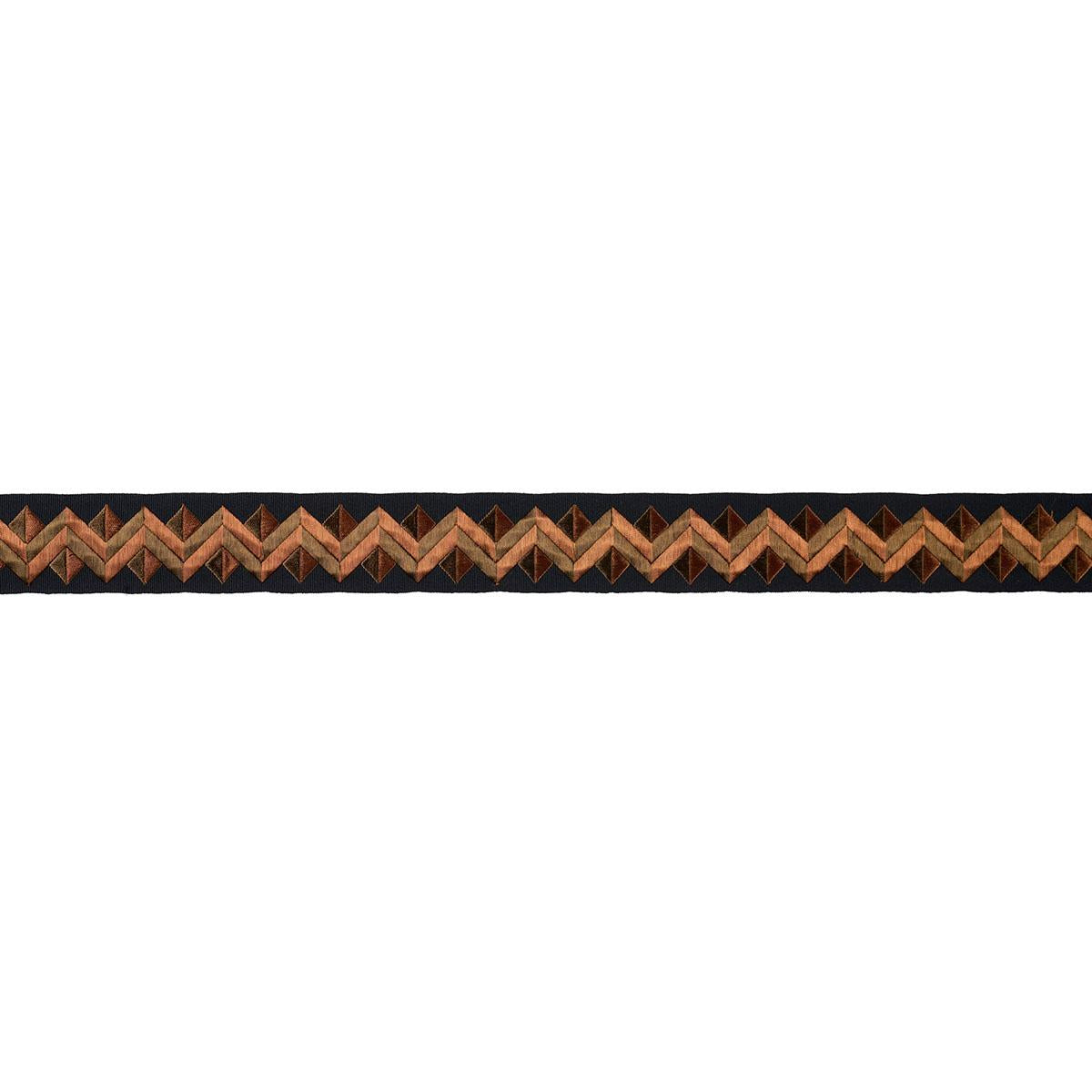 Schumacher Zigzag Moderne Tape Goldstone Trim Sample 85583