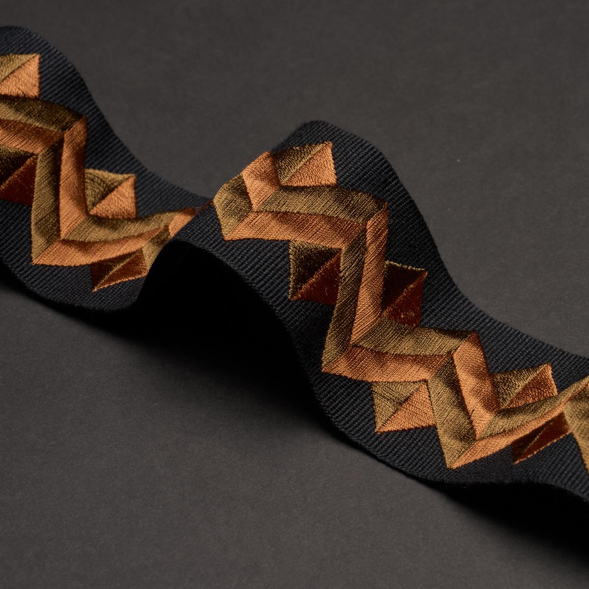 Schumacher Zigzag Moderne Tape Goldstone Trim 85583