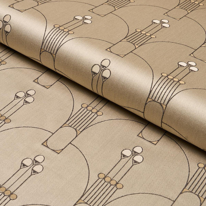 Schumacher Swanson Scallop Pewter Fabric 85600