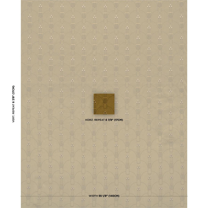 Schumacher Swanson Scallop Olive Fabric Sample 85601