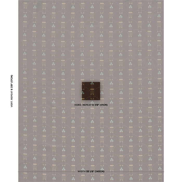 Schumacher Swanson Scallop Carbon Fabric 85602