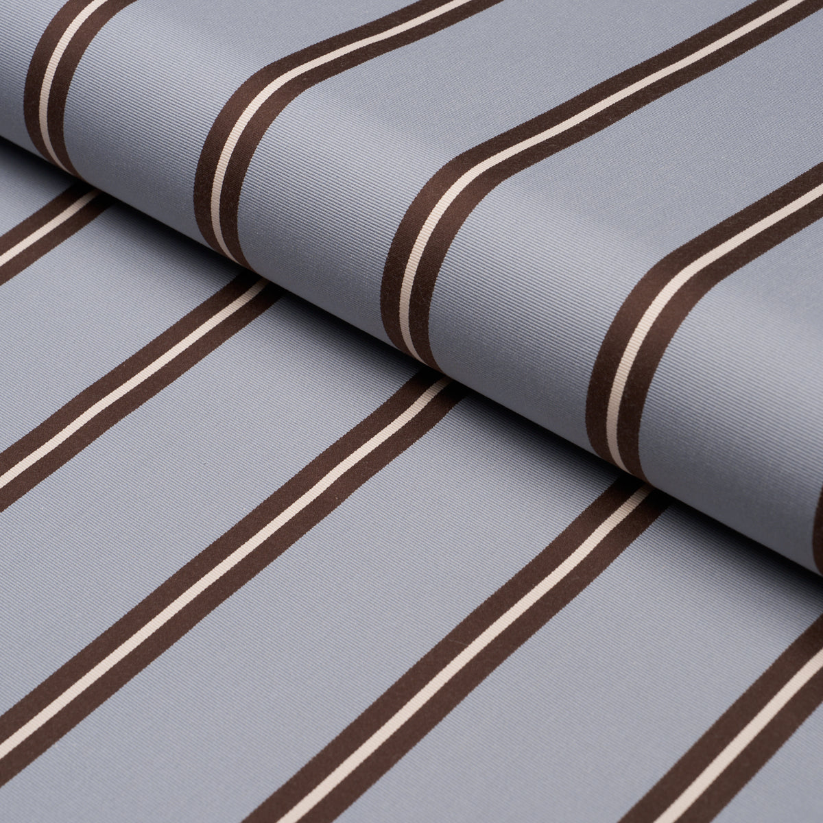Schumacher Briony Stripe Sky Fabric Sample 85621