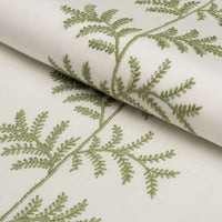 Schumacher Eloise Embroidery Sage Fabric 85630