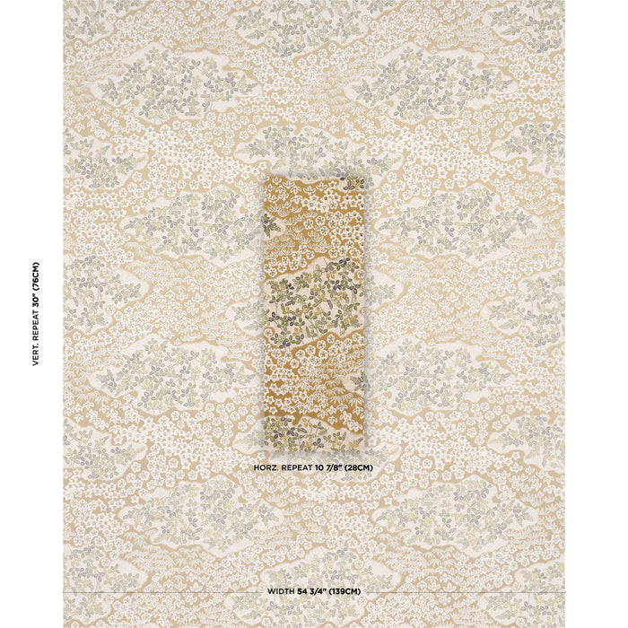 Schumacher Lorene Ochre Fabric Schumacher 85641