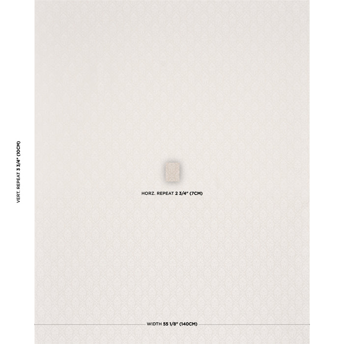 Schumacher Grant Damask Ivory Fabric 85723