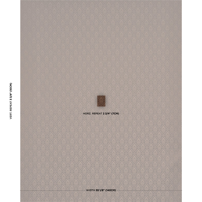 Schumacher Grant Damask Brown Fabric 85725