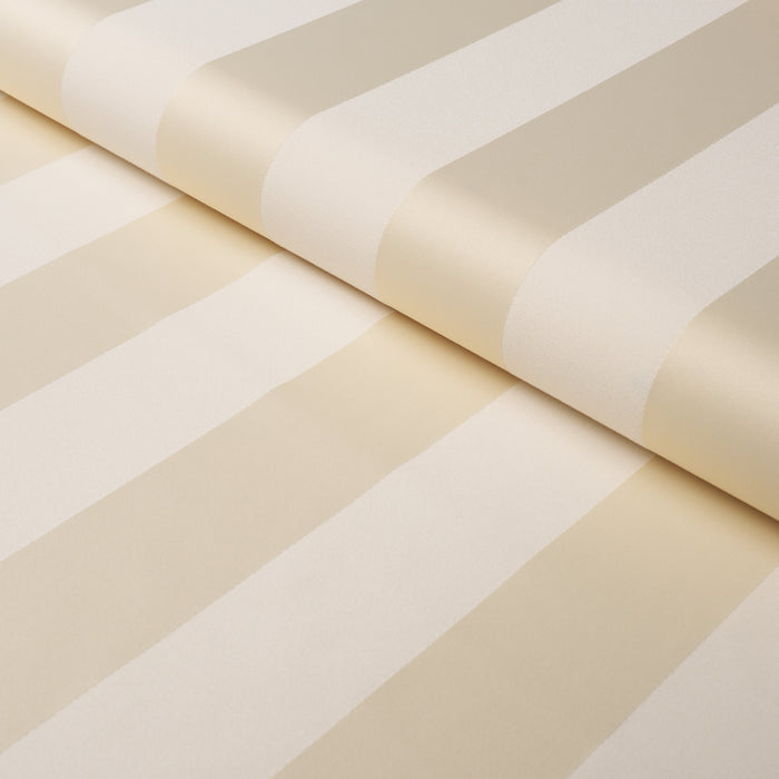 Schumacher Roosevelt Awning Stripe Ivory Fabric Sample 85742