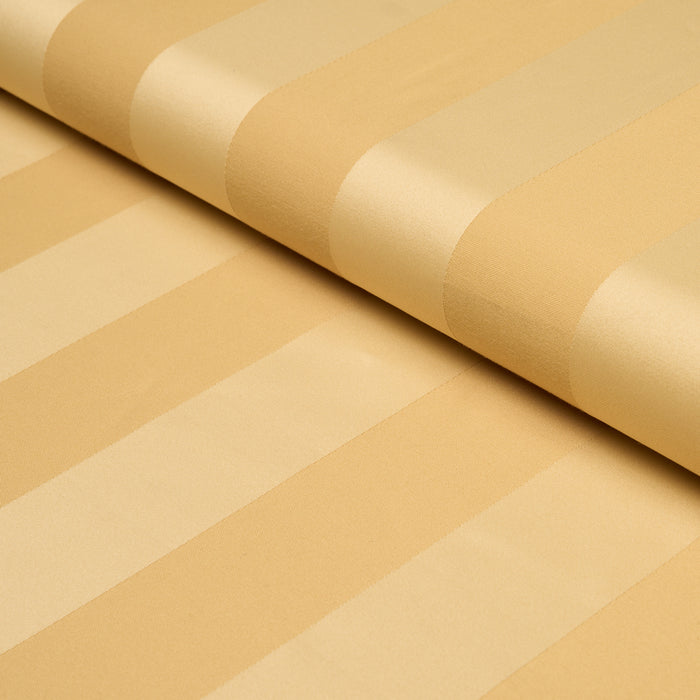 Schumacher Roosevelt Awning Stripe Gold Fabric Sample 85745