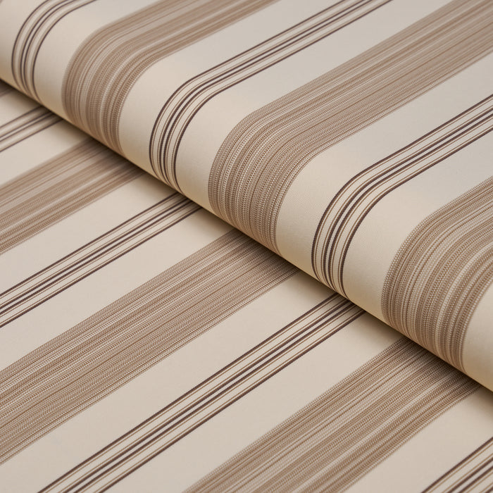Schumacher Jefferson Tented Stripe Brown Fabric 85755