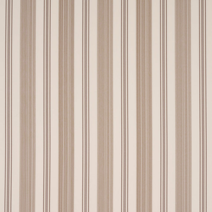 Schumacher Jefferson Tented Stripe Brown Fabric Sample 85755
