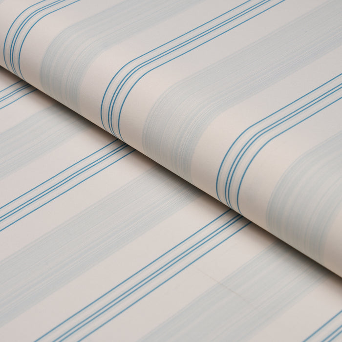 Schumacher Jefferson Tented Stripe Robin'S Egg Fabric 85756