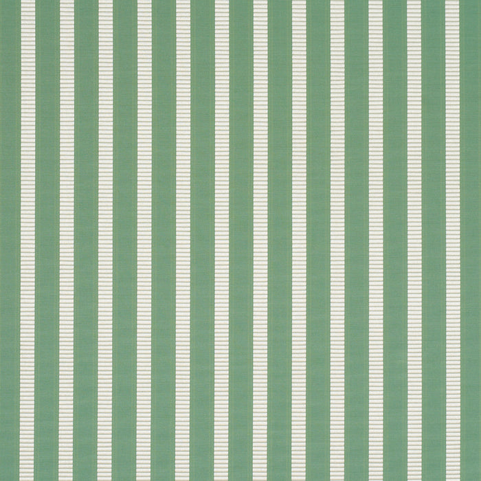 Schumacher Lincoln Small Stripe Green Fabric 85762