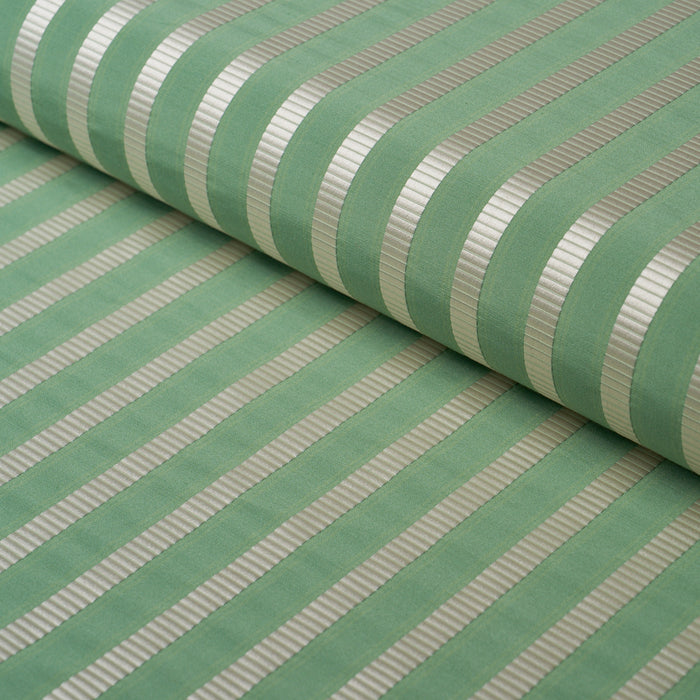 Schumacher Lincoln Small Stripe Green Fabric 85762