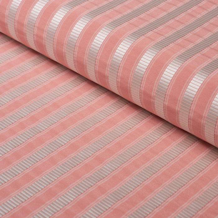 Schumacher Lincoln Small Stripe Pink Fabric 85766