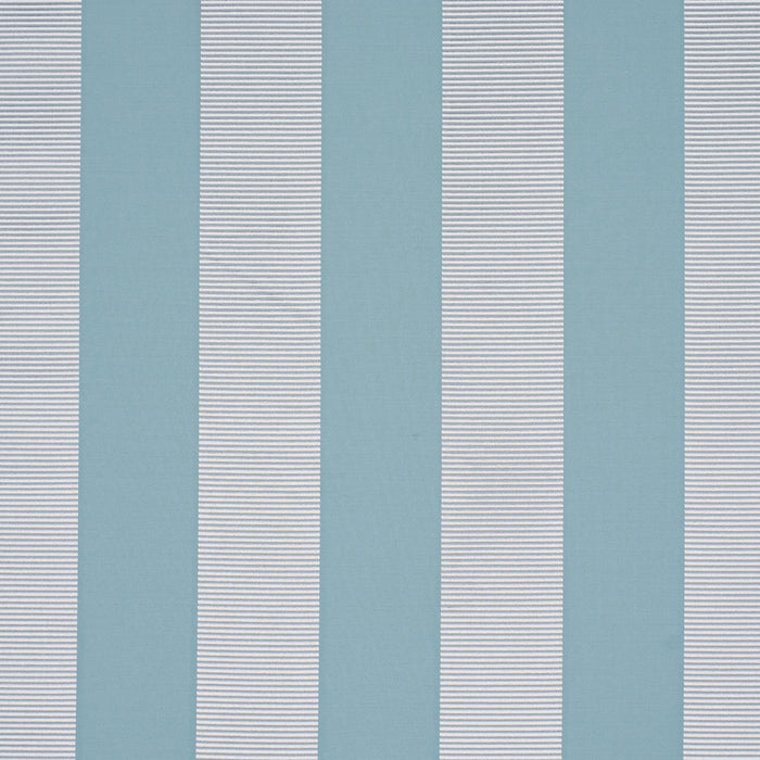 Schumacher Madison Wide Stripe Robin'S Egg Fabric Sample 85772